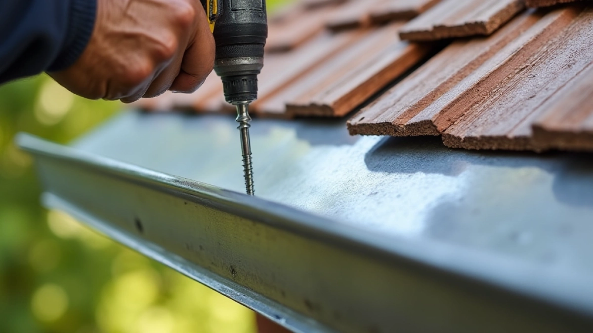 Montaż podbitki dachowej z blachy