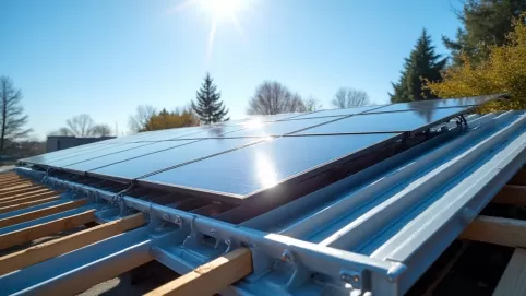 instalacja fotowoltaiczna na dachu pokrytym blachodachówką